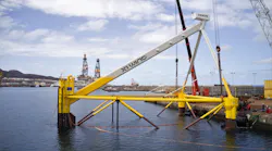 The PivotBuoy combines a single point mooring system with a small TLP.