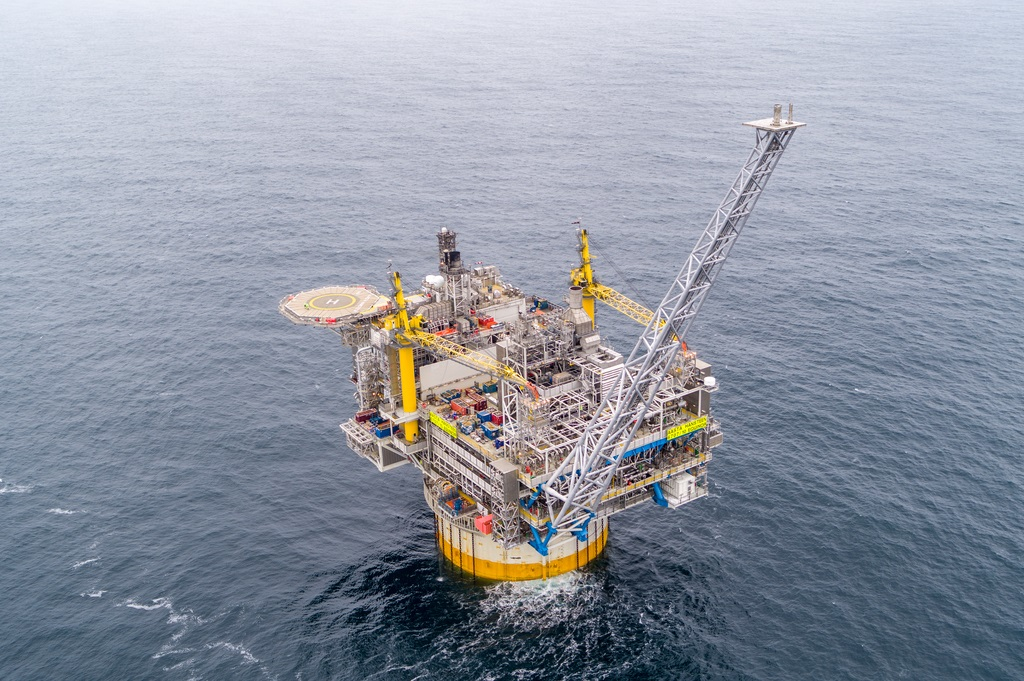 The Aasta Hansteen spar platform in the Norwegian Sea.