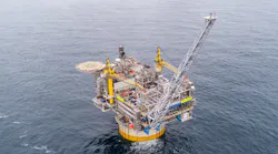 The Aasta Hansteen spar platform in the Norwegian Sea.