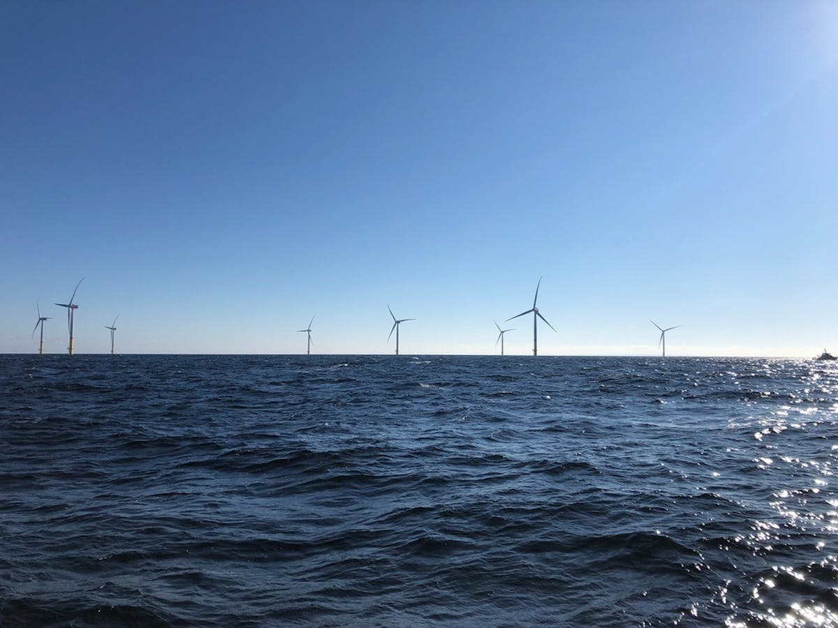 The Arkona offshore wind farm in the German sector of the Baltic Sea.