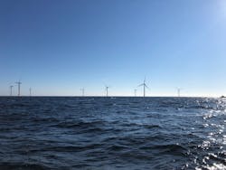 The Arkona offshore wind farm in the German sector of the Baltic Sea. The Arkona offshore wind farm in the German sector of the Baltic Sea.
