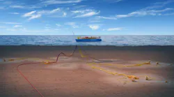 Schematic of the Barossa field development offshore Australia.