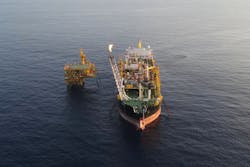 The FPSO Bertam offshore Malaysia.