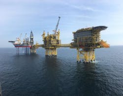 The Culzean field complex in the UK central North Sea. The Culzean field complex in the UK central North Sea.