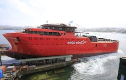 The commissioning service operation vessel Edda Breeze. The commissioning service operation vessel Edda Breeze.