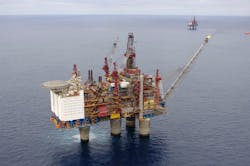 The Gullfaks A platform. The Gullfaks A platform.