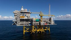 The Johan Sverdrup riser platform. The Johan Sverdrup riser platform.