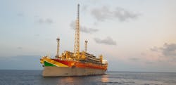 The FPSO Liza Destiny offshore Guyana. The FPSO Liza Destiny offshore Guyana.