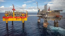 The Malampaya gas field complex offshore the Philippines. The Malampaya gas field complex offshore the Philippines.