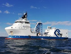 The multi-purpose geophysical survey vessel Ocean Resolution.