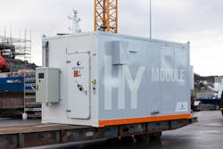 The Wärtsilä HY Module containerized hybrid battery power and energy storage system. The Wärtsilä HY Module containerized hybrid battery power and energy storage system.