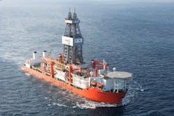 The drillship West Capella. The drillship West Capella.