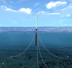 Fugro’s new monitoring solution is installed on floating wind turbines to accurately determine the mooring system’s service life. Fugro’s new monitoring solution is installed on floating wind turbines to accurately determine the mooring system’s service life.