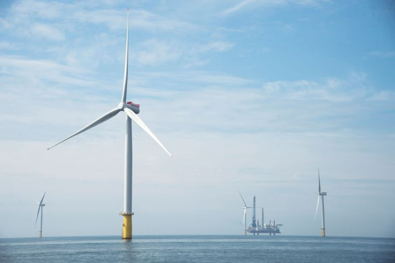 The Dudgeon offshore wind farm.