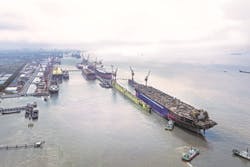 The FPSO Anna Nery under construction. The FPSO Anna Nery under construction.