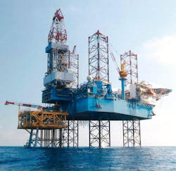 The jackup Hakuryu-10. The jackup Hakuryu-10.