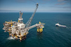 The Heimdal field in the North Sea. The Heimdal field in the North Sea.