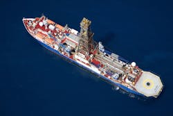 The research vessel JOIDES Resolution. The research vessel JOIDES Resolution.