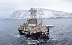 The semisubmersible Scarabeo 8. The semisubmersible Scarabeo 8.