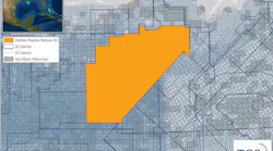 The 6,175 sq km covered by the Sophies Resolve Refocus 3D program is indicated by the area in orange.