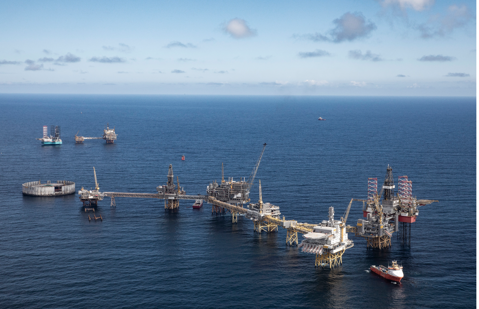 The Ekofisk complex in the Norwegian North Sea.