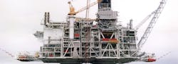The Hibernia platform offshore eastern Canada. The Hibernia platform offshore eastern Canada.