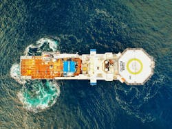 The construction support vessel Normand Ocean. The construction support vessel Normand Ocean.