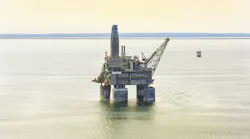 The PA-B production platform offshore Sakhalin, eastern Russia.