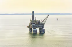 The PA-B production platform offshore Sakhalin, eastern Russia.