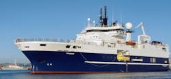 The seismic vessel Western Trident. The seismic vessel Western Trident.