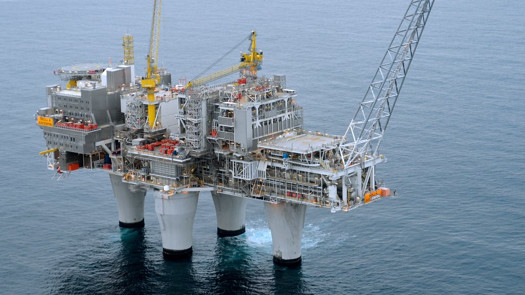 The Troll A platform in the North Sea.