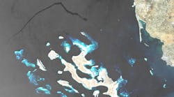 Vessel pollution in the Red Sea captured by the ESA Sentinel-1 satellite (contains modified Copernicus Sentinel data [2021]).