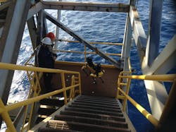 Spot, the “robot dog” from Boston Dynamics, was recently deployed on bp’s Mad Dog platform. Spot, the “robot dog” from Boston Dynamics, was recently deployed on bp’s Mad Dog platform.