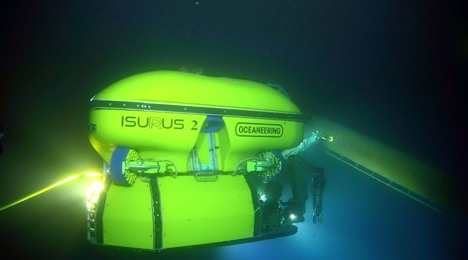 One of two Isurus ROVs on location at an Asia Pacific wind farm project in 2021.