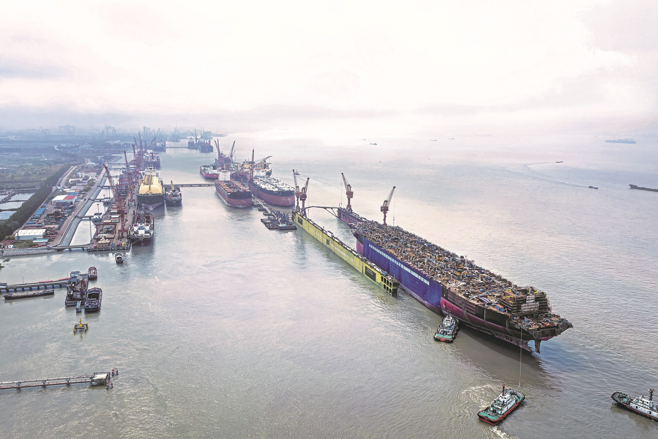 The FPSO Anna Nery under construction.