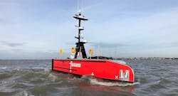 A 12-m SEA-KIT X-class USV built for Fugro. A 12-m SEA-KIT X-class USV built for Fugro.
