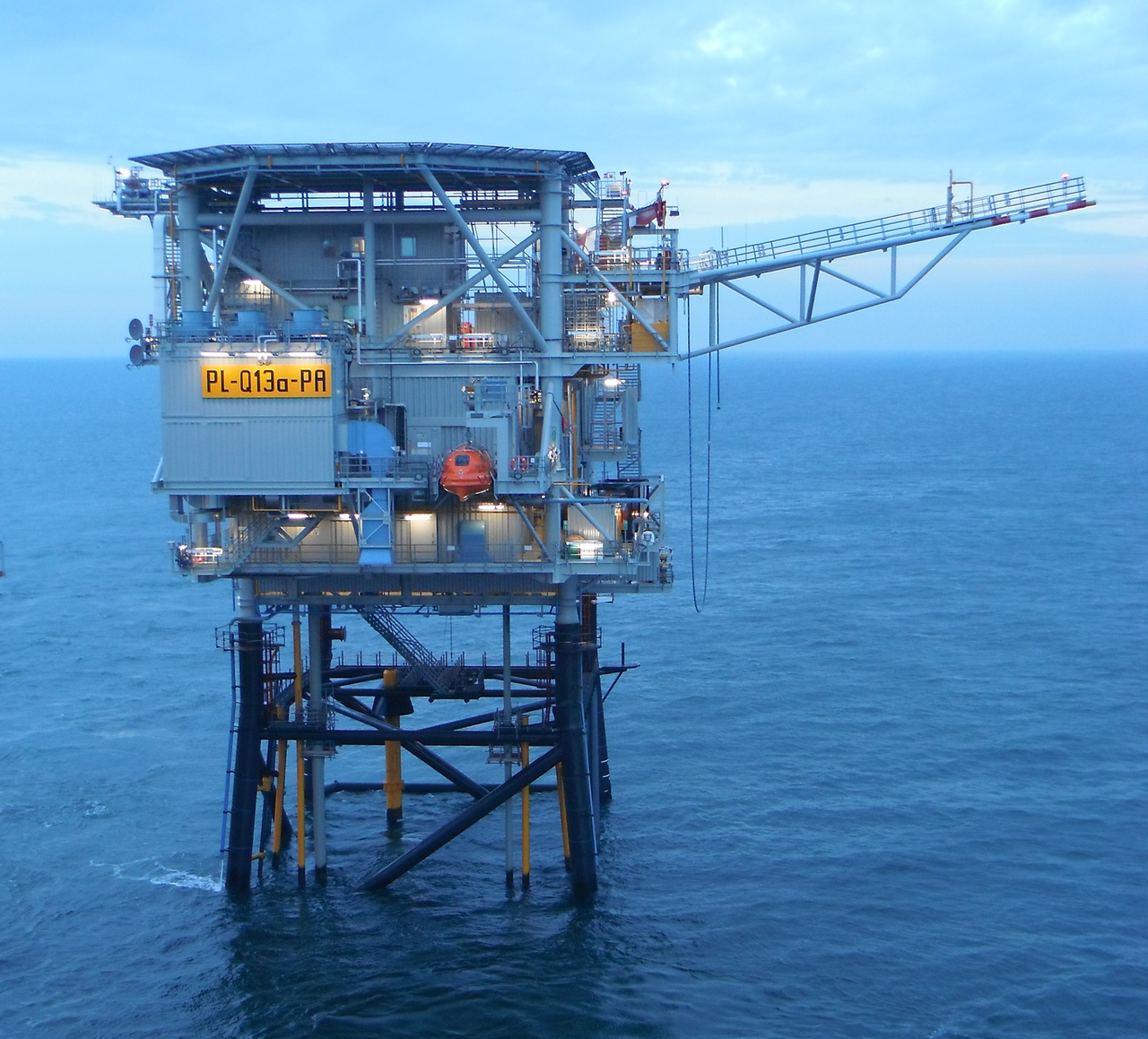 The Q13a-A platform in the Dutch North Sea.