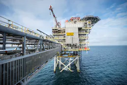 The Cygnus Alpha platform in the UK southern North Sea.
