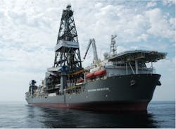 The ultra-deepwater drillship Deepwater Inspiration.