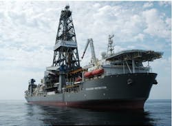 The ultra-deepwater drillship Deepwater Inspiration. The ultra-deepwater drillship Deepwater Inspiration.