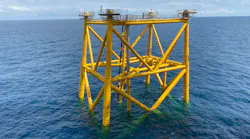The Hod B jacket in the southern Norwegian North Sea.