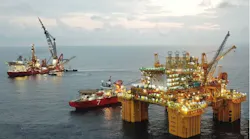 The Seven Borealis and Seven Eagle vessels at CNOOC’s deepwater Lingshui project off China.