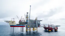 From left to right: the jackup Maersk Intrepid, Martin Linge platform, and Floatel Endurance.