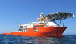 The construction support vessel Normand Jarstein. The construction support vessel Normand Jarstein.