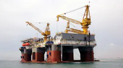 The semisubmersible tender-assist drilling rig Sapura Esperanza.