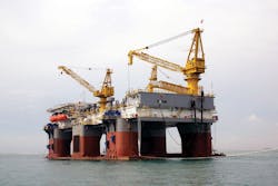 The semisubmersible tender-assist drilling rig Sapura Esperanza. The semisubmersible tender-assist drilling rig Sapura Esperanza.
