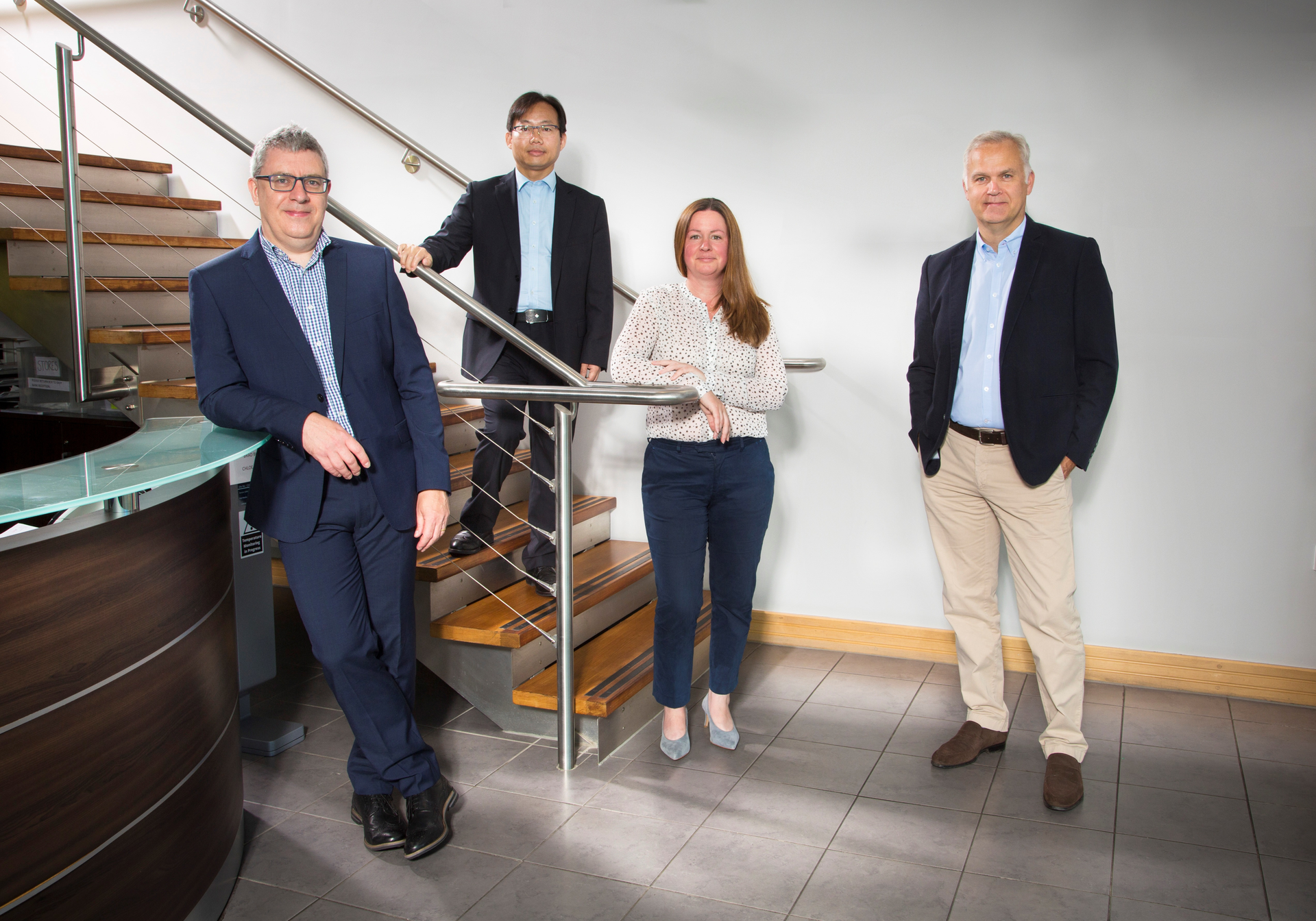 Left to right: Paul Davison, Julian Zhu, Sarah Lawson, and Mike Jones