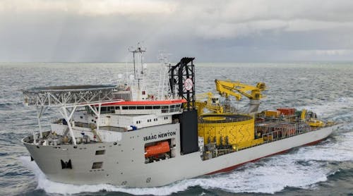 The cable-lay vessel Isaac Newton.