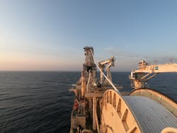 The pipelay vessel Deep Energy. The pipelay vessel Deep Energy.