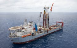 The ultra-deepwater drillship Noble Globetrotter II.
